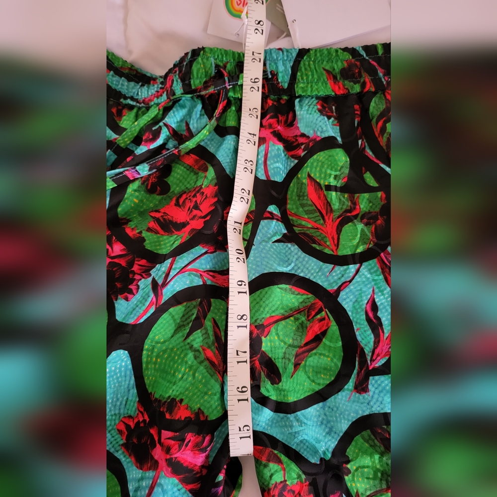 Iris Apfel x H&M pants colourful green/turquoise with string sizes available S. - Picture 8 of 15